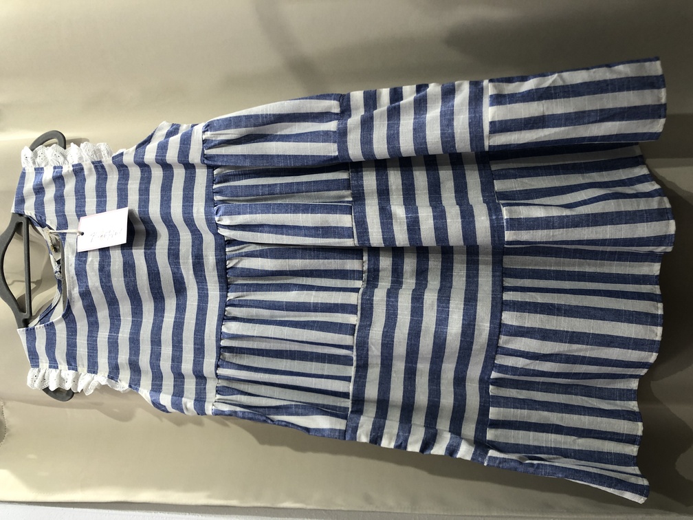 Vestido rayas azul y blanco sisa. Talla unica. Precio 20E